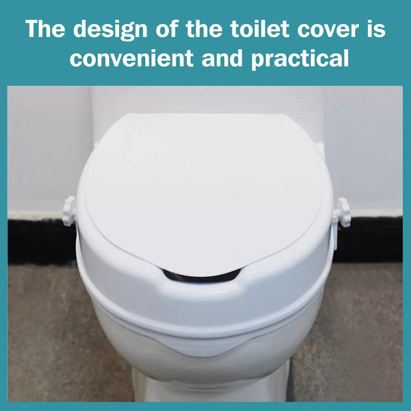 Elevated Toilet Seat With Lid Portable