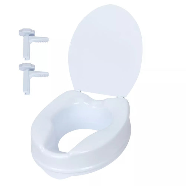 Elevated Toilet Seat With Lid Portable