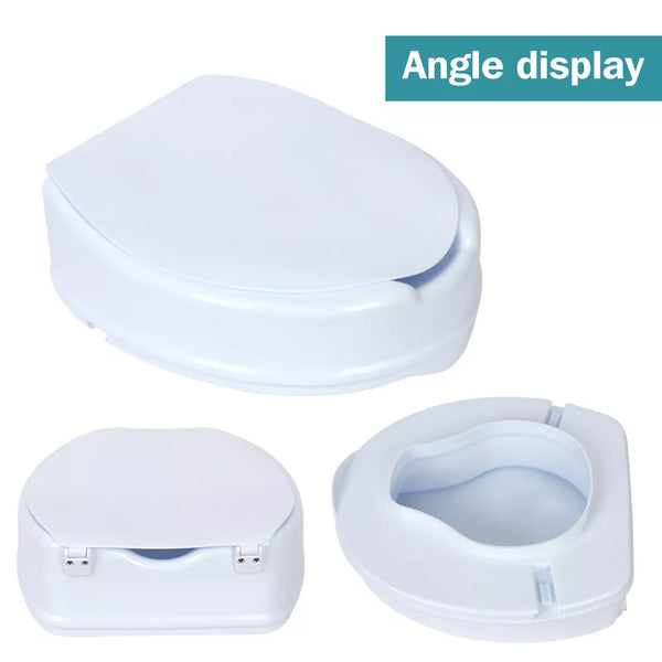 Elevated Toilet Seat With Lid Portable