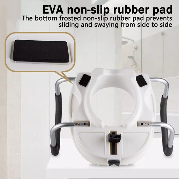 Elevated Toilet Seat Removable Safety Armrest