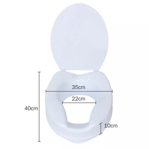 Elevated Toilet Seat With Lid Portable