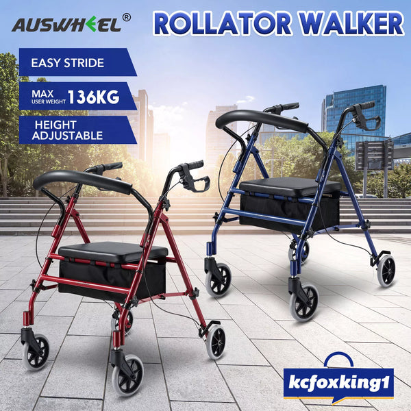 4 Wheel Walker with Seat