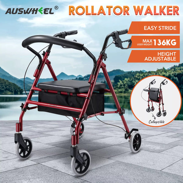 4 Wheel Walker with Seat