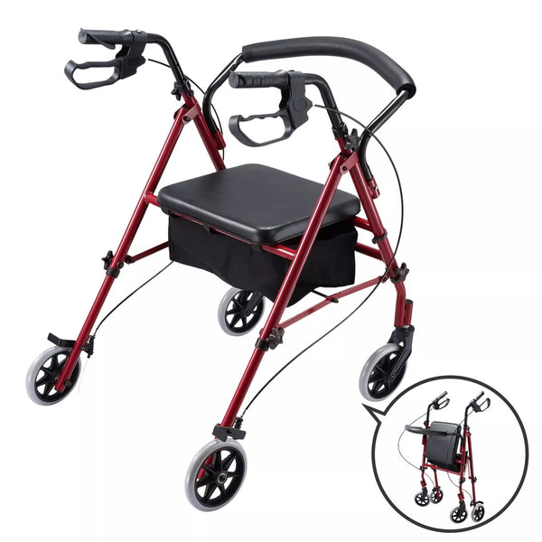 4 Wheel Walker with Seat