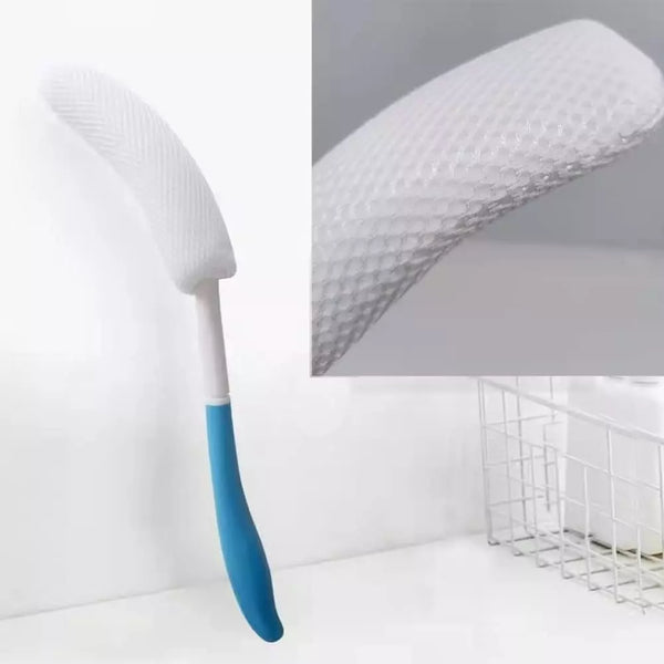 Long Anti-Slip Curved Handle Bath Brush