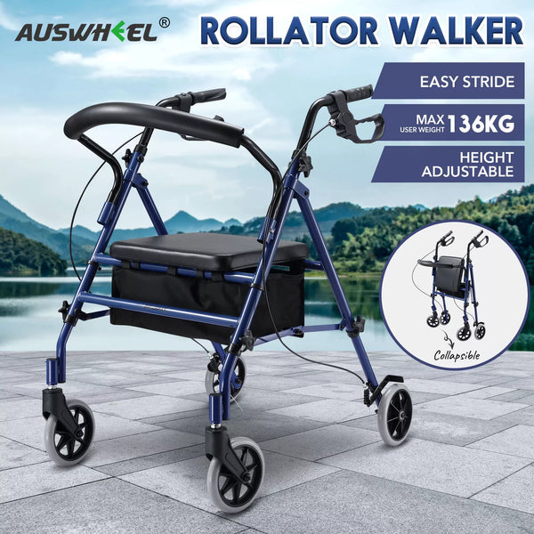 4 Wheel Walker with Seat