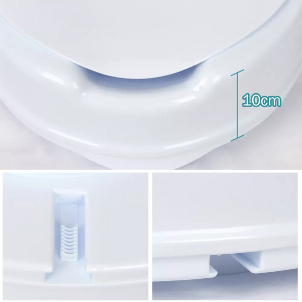 Elevated Toilet Seat With Lid Portable