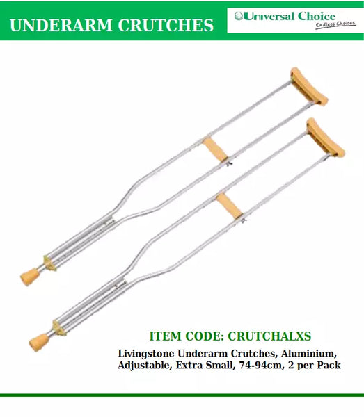 Underarm Crutches Aluminium Extra Small