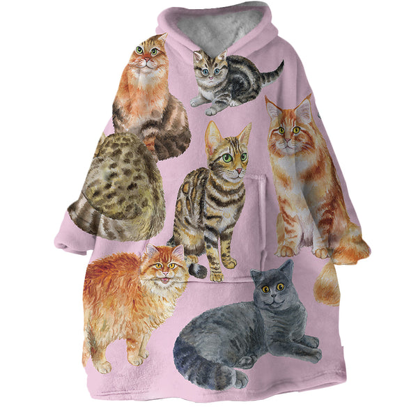 Therapeutic Blanket Hoodie - Cats (Made to Order)