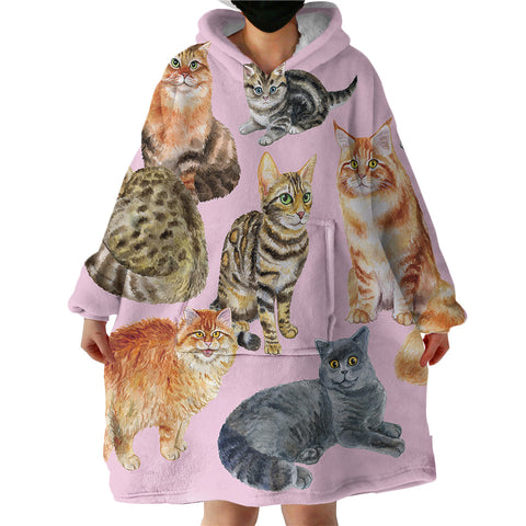 Therapeutic Blanket Hoodie - Cats (Made to Order)