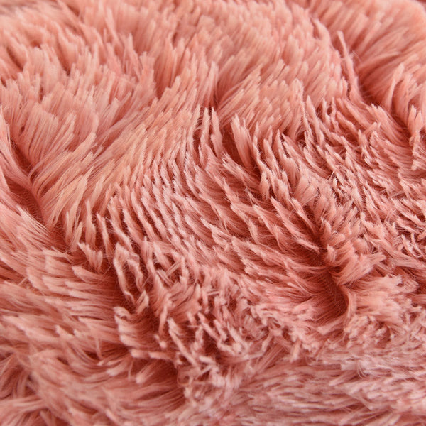 Therapeutic Fluffy Faux Mink & Velvet Fleece Quilt Cover Set - French Pink