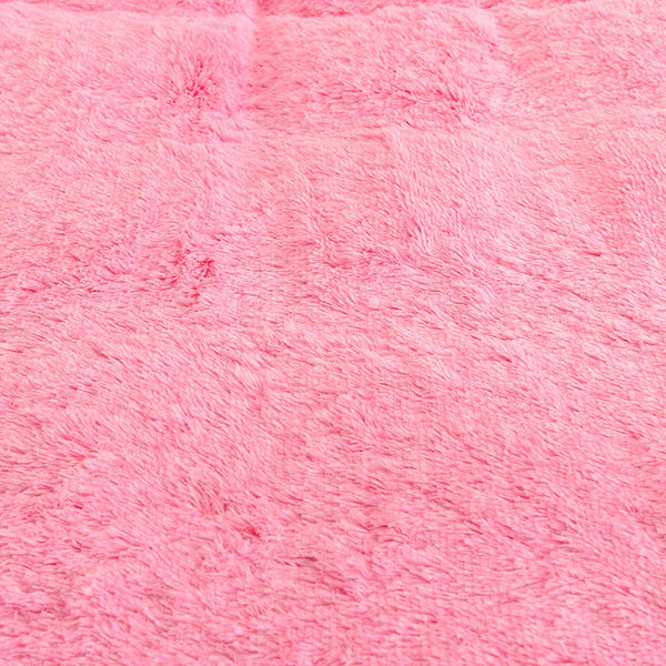 Therapeutic Fluffy Faux Mink & Velvet Fleece Quilt Cover Set - Pink white