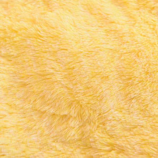 Therapeutic Fluffy Faux Mink & Velvet Fleece Quilt Cover Set - Yellow White