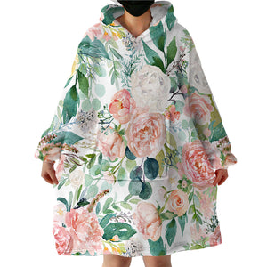 Therapeutic Blanket Hoodie - Flower Watercolour (Made to Order)