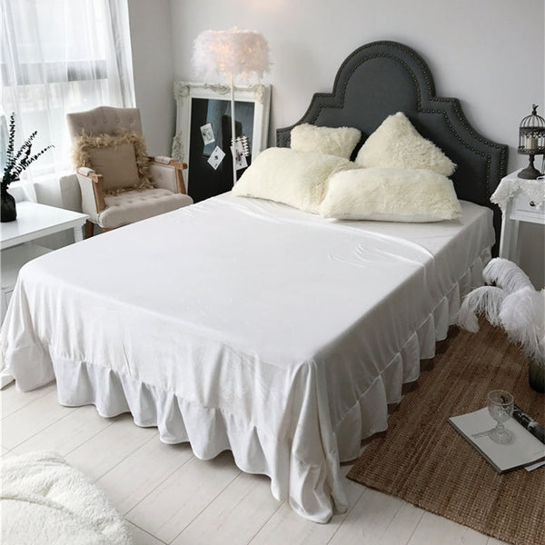 Therapeutic Fluffy Faux Lambswool Quilt Cover Set - Cream