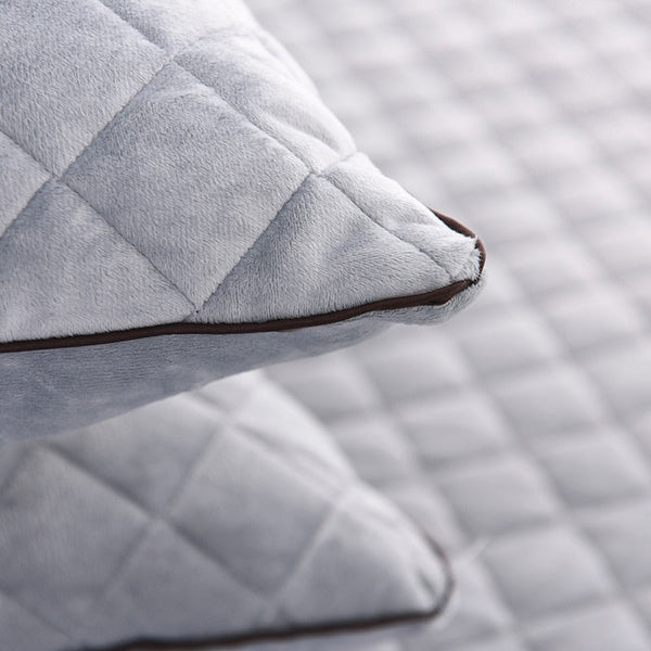 Therapeutic Velvet Fleece Quilt Cover Set - Grey