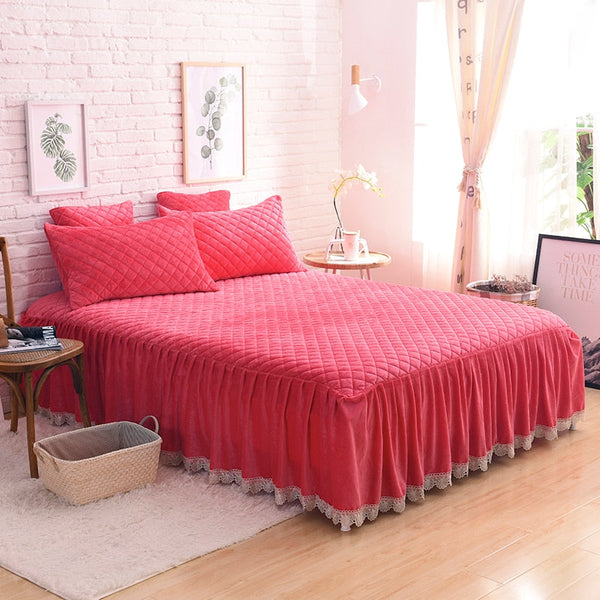 Therapeutic Velvet Fleece Quilt Cover Set - Rose