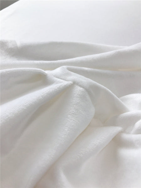 Therapeutic Fluffy Faux Lambswool Quilt Cover Set - Cream