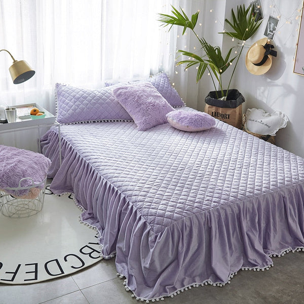 Therapeutic Fluffy Faux Lambswool Quilt Cover Set - Violet