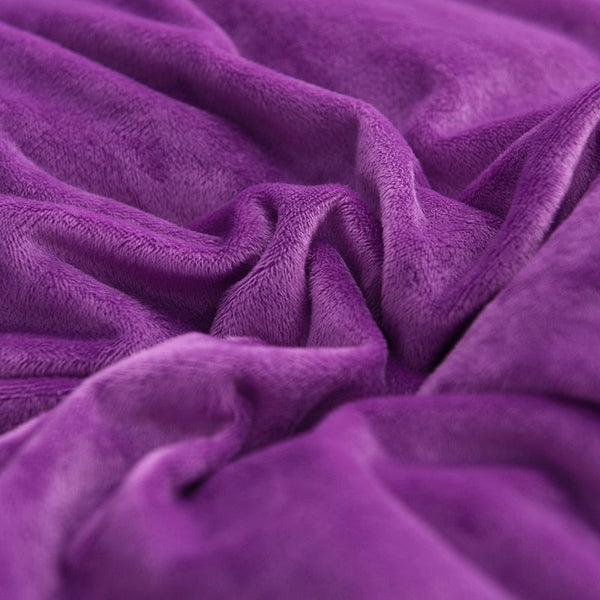 Therapeutic Velvet Fleece Quilt Cover Set - Purple