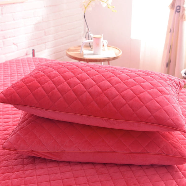 Therapeutic Velvet Fleece Quilt Cover Set - Rose