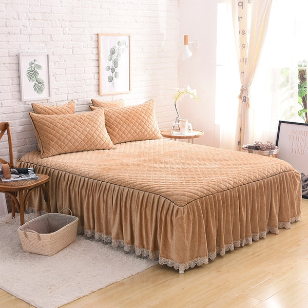 Therapeutic Velvet Fleece Quilt Cover Set - Camel