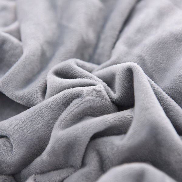 Therapeutic Velvet Fleece Quilt Cover Set - Grey