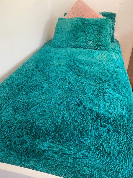 Therapeutic Fluffy Quilt Cover Set - Teal