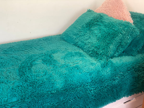 Therapeutic Fluffy Quilt Cover Set - Teal