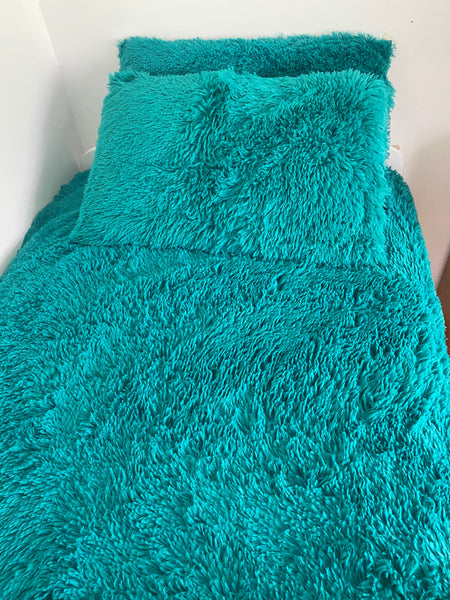 Therapeutic Fluffy Quilt Cover Set - Teal