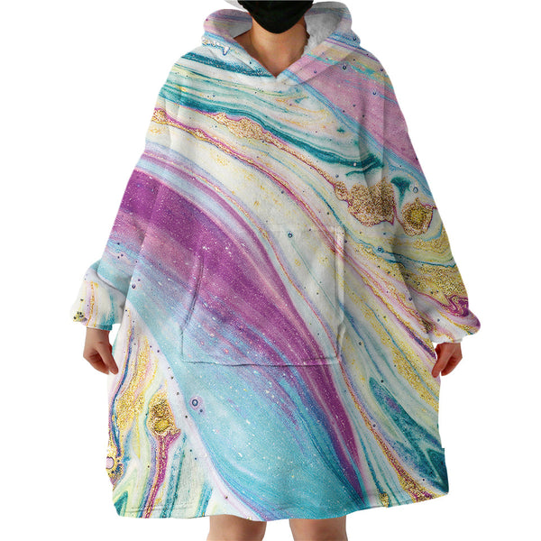 Therapeutic Blanket Hoodie - Marble Rainbow (Made to Order)