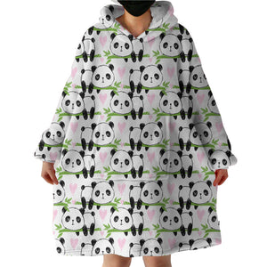 Therapeutic Blanket Hoodie - Panda Love (Made to Order)