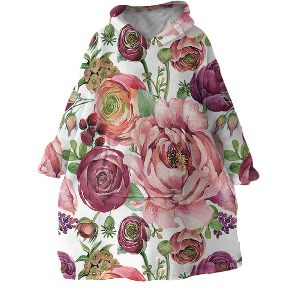 Therapeutic Blanket Hoodie - Roses (Made to Order)