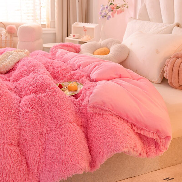 Therapeutic Fluffy Quilt Comforter Set - 4 Colours