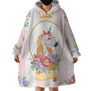 Therapeutic Blanket Hoodie - Flower Unicorn (Made to Order)