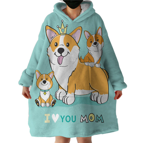 Therapeutic Blanket Hoodie - Dogs I love you Mom (Made to Order)