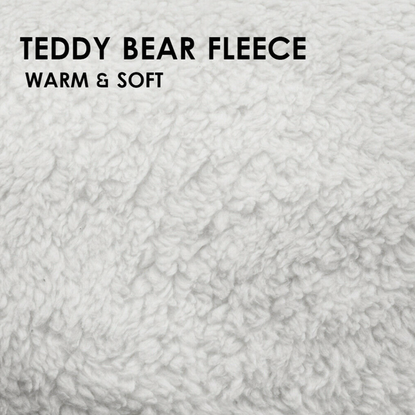 Therapeutic Teddy Bear Fleece Quilt Cover - Charcoal