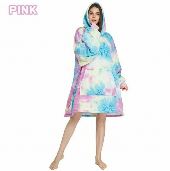 Therapeutic Rainbow Tie Dye Blanket Hoodie