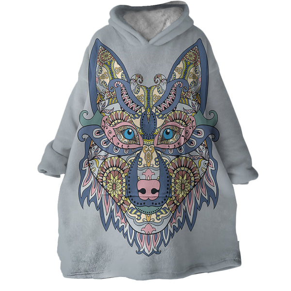 Therapeutic Blanket Hoodie - Wolf Boho (Made to Order)