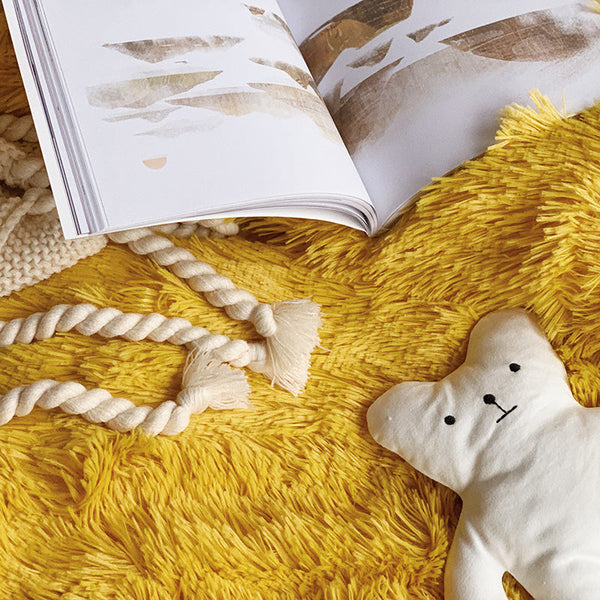 Therapeutic Fluffy Faux Mink & Velvet Fleece Quilt Cover Set  - Soft Yellow