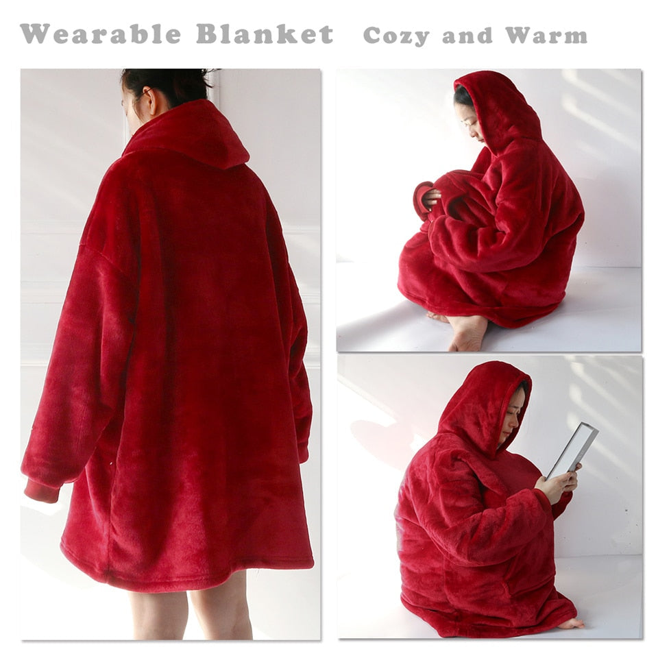 Hooded sweatshirt blanket store