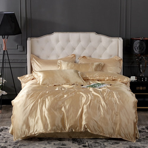 Satin Bedding Set - Pure Gold