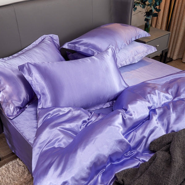 Satin Bedding Set - Lilac