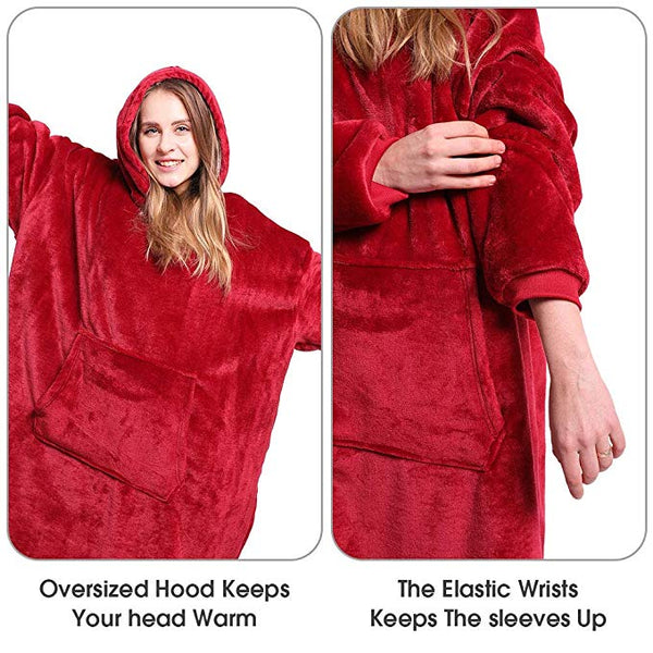 Therapeutic Blanket Hoodie - Red or Blue