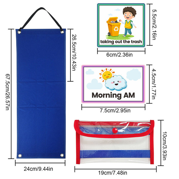 70 Pieces Cards Day/Night Schedule Board